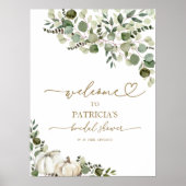 Greenery Herfst Vrijgezellenfeest Welkomstbord Poster (Voorkant)