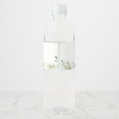 Greenery Herten Baby shower Waterfles Etiket (Achterkant)