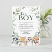 Greenery Het is een Baby shower van padlanddieren Kaart (Staand voorkant)