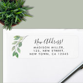 Greenery het Nieuwe Adres van de Terugkeer Etiket