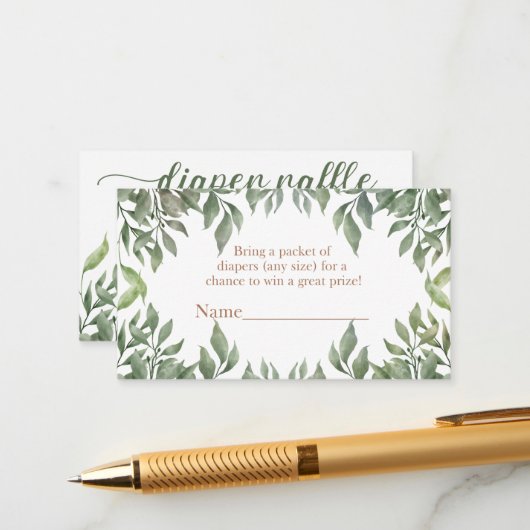 Greenery Highland Koe luierloterij Informatiekaartje (Voorkant / Achterkant in situ)