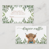 Greenery Highland Koe luierloterij Informatiekaartje (Voorkant / Achterkant)