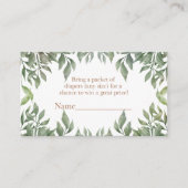 Greenery Highland Koe luierloterij Informatiekaartje (Voorkant)