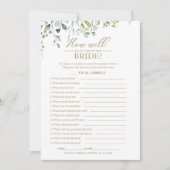 Greenery Hoe goed ken je het bruidsspel? Kaart (Voorkant)