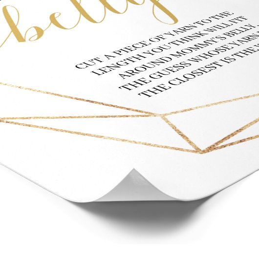 Greenery hoe groot is mama's buikgebaar spel poster (Hoek)