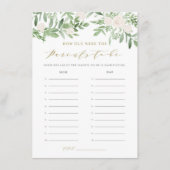 Greenery hoe oud het Baby shower van de ouders was Informatiekaartje (Voorkant)