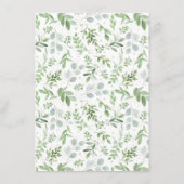 Greenery hoe oud het Baby shower van de ouders was Informatiekaartje (Achterkant)