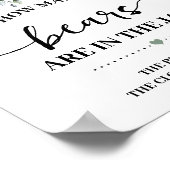 Greenery Hoeveel Gummy Beren Shower Game Sign Poster (Hoek)