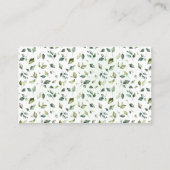 Greenery Hoeveel Snoepjes Baby shower game card Plaatskaartje (Achterkant)