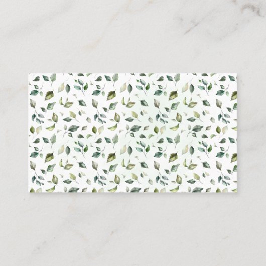 Greenery Hoeveel Snoepjes Baby shower game card Plaatskaartje (Achterkant)