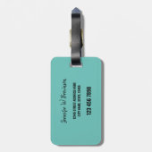 Greenery Holiday Vacation Alpaca Bagagelabel (Achterkant verticaal)