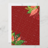 Greenery Holly Berries Peace and Love Photo Feestdagenkaart (Achterkant)