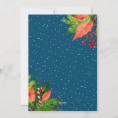 Greenery Holly Berries Prettige feestdagen Foto Feestdagenkaart (Achterkant)