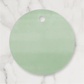 Greenery holly rood goud waterverf cadeau labels (Achterkant)