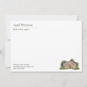 Greenery Home Personalized Realtor Stationery Notitiekaartje