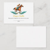 Greenery Horse Baby shower Luier Raffle kaarten (Voorkant / Achterkant)