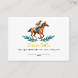 Greenery Horse Baby shower Luier Raffle kaarten