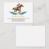 Greenery Horse Race Doucheboek voor Baby Kaart (Voorkant / Achterkant)