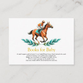 Greenery Horse Race Doucheboek voor Baby Kaart