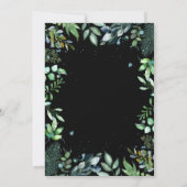 Greenery | Hout | Waterverf Engagement Party Kaart (Achterkant)