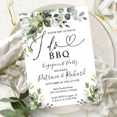Greenery I DO BBQ Engagement Party Kaart