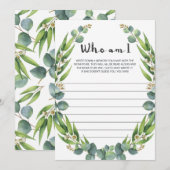 Greenery Icebreaker Game voor Baby shower (Voorkant / Achterkant)