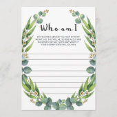 Greenery Icebreaker Game voor Baby shower (Voorkant)