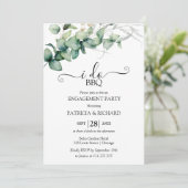 Greenery Ik doe BBQ Engagement Party Kaart (Staand voorkant)