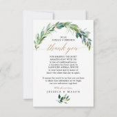 Greenery in Lieu Favors Dank je wel Aankondiging (Voorkant)