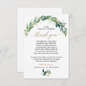 Greenery in Lieu Favors Dank je wel Aankondiging (Voorkant / Achterkant)