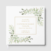 Greenery In Loving Memory Memorial Funeral Gastenboek (Voorkant)