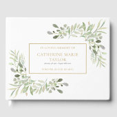 Greenery in Loving Memory Memorial Funeral Gastenboek (Voorkant)