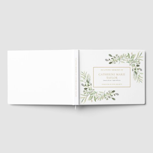 Greenery in Loving Memory Memorial Funeral Gastenboek (Volledig)