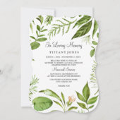 Greenery in Loving Memory Memorial Kaart (Voorkant)