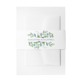 Greenery Invitation Belly Band Uitnodigingen Wikkel