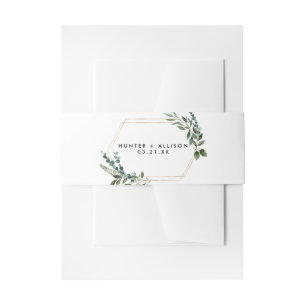 Greenery Invitation Belly Band Uitnodigingen Wikkel
