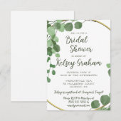 Greenery, Ivory en Gold Lijst Vrijgezellenfeest Kaart (Voorkant / Achterkant)