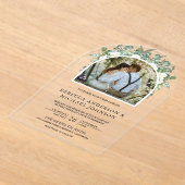 Greenery Ivory Floral Arch Wedding Acryl Uitnodigingen (Laagn)