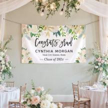 Greenery Ivory Gold Floral Afstuderen Afstuderen