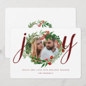 Greenery Joy Foto Feestdagenkaart (Voorkant / Achterkant)