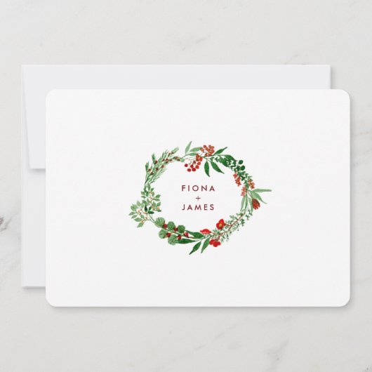 Greenery Joy Foto Feestdagenkaart (Achterkant)