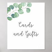 Greenery - kaarten en geschenken baby shower poste poster (Voorkant)