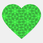 Greenery Kaleidoscope Hart Sticker (Voorkant)