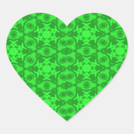 Greenery Kaleidoscope Hart Sticker