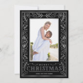 Greenery kerstfoto feestdagenkaart (Voorkant)