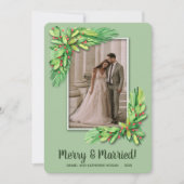 Greenery kerstfoto feestdagenkaart (Voorkant)