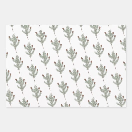 Greenery kerstinpakpapier inpakpapier vel (Voorkant 2)