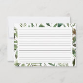 Greenery Kitchen Waterverf Recipcard (Achterkant)