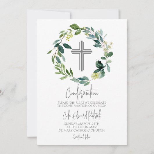 Greenery krans bevestiging kaart (Voorkant)