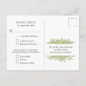 Greenery Krans Bruiloft RSVP Post Kaarten (Achterkant)